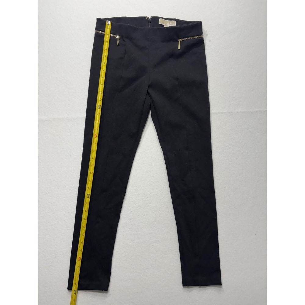 MICHAEL Michael Kors Pants Womens 6 Black Ponte Slim Ankle Zip Pocket Stretch - Picture 4 of 11